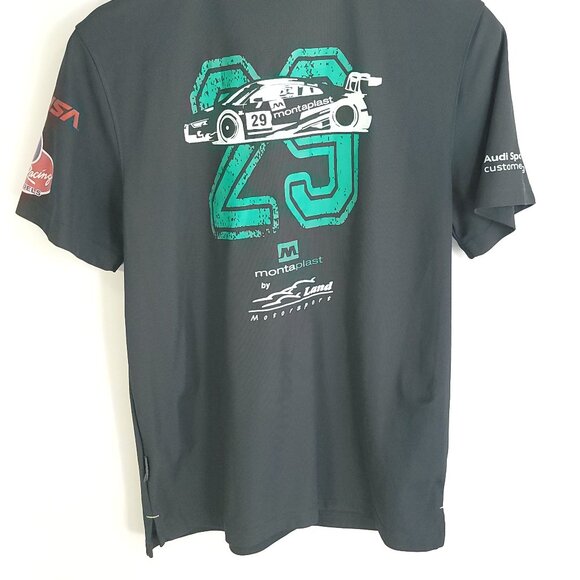 Montaplast Land Motorsport IMSA Graphic Polo Shirt Men's Small Gray Hakro - Picture 10 of 11
